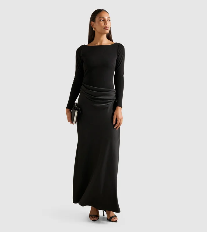 forever new BRIELLA Boat Neck Drape Maxi Dress